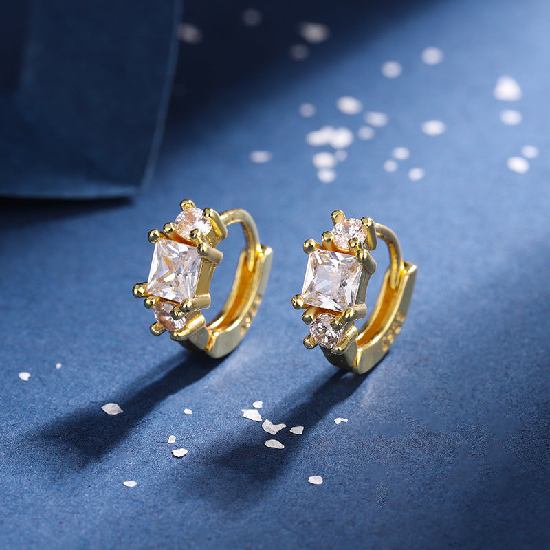 Women's Sier Simple Zircon Trendy Clip Niche Ear Line