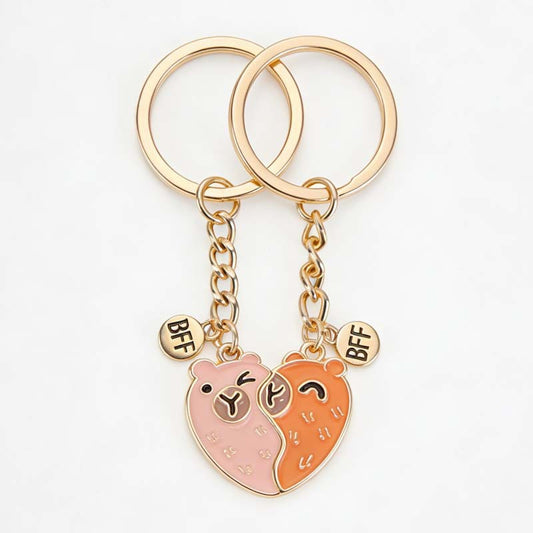 Love Magnetic Good Friend Heart-shaped Three-piece Necklace