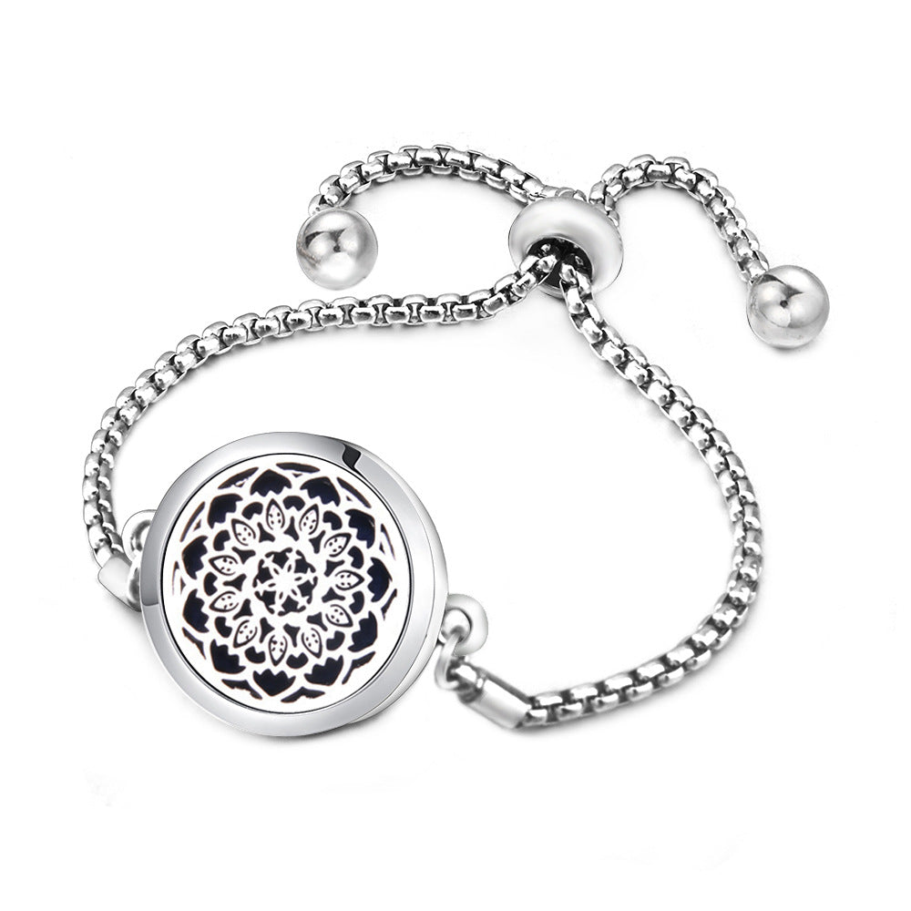 Angel Wings Mosquito Repellent Stainless Steel Essential Oil Perfume Box Bracelet