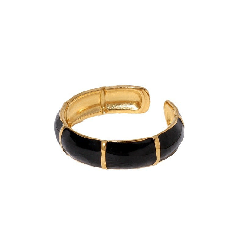 Oil Dripping Bamboo Joint Index Finger Rings