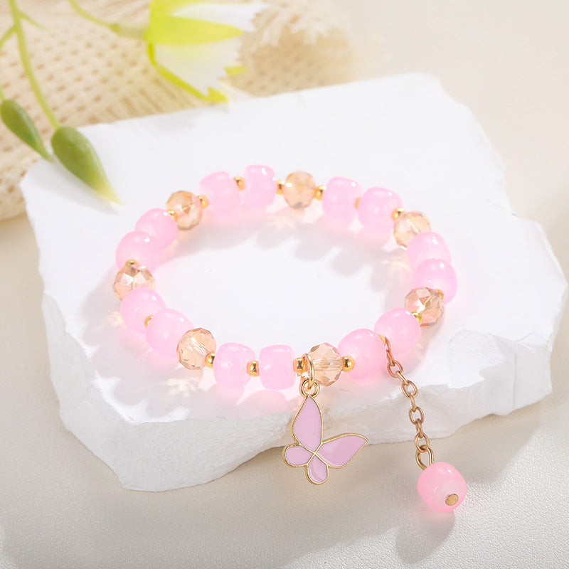 Crystal Butterfly Candy Color Girlfriends Small Bracelets