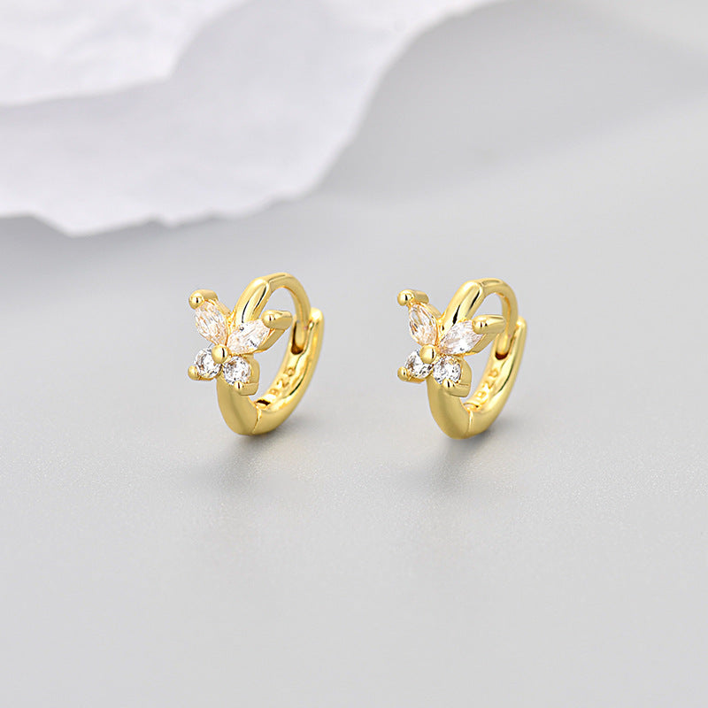 Women's Butterfly Light Luxury High-grade Elegant Small Exquisite Stud Earrings