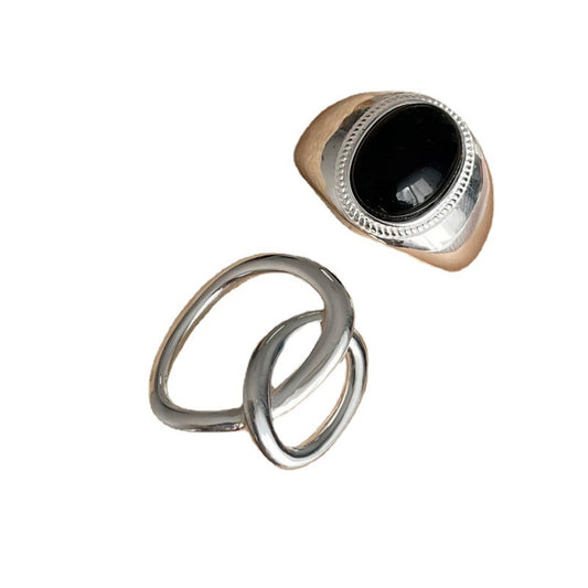 Women's For Personalized Hip Hop Fashion Punk Creative Opening Finger Twin Ring