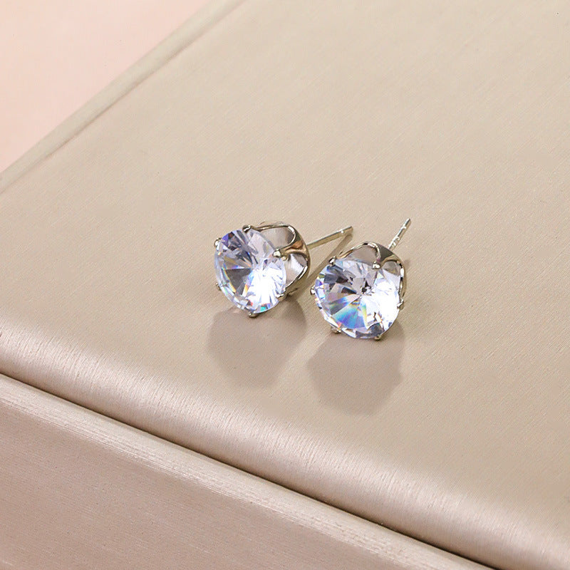 Refined Zircon Ear Minority Fashion Light Luxury Temperament Stud Earrings