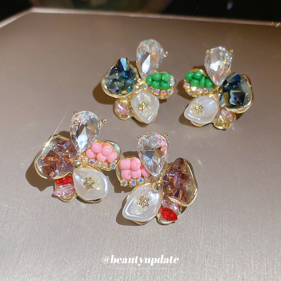 Color Flower Pearl Sweet Unique Beautiful Rings