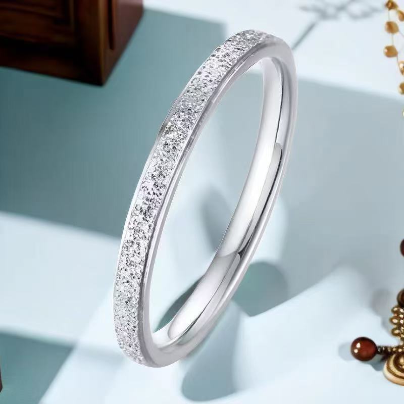 Women's Light Luxury Style Niche Advanced Frosted Ring