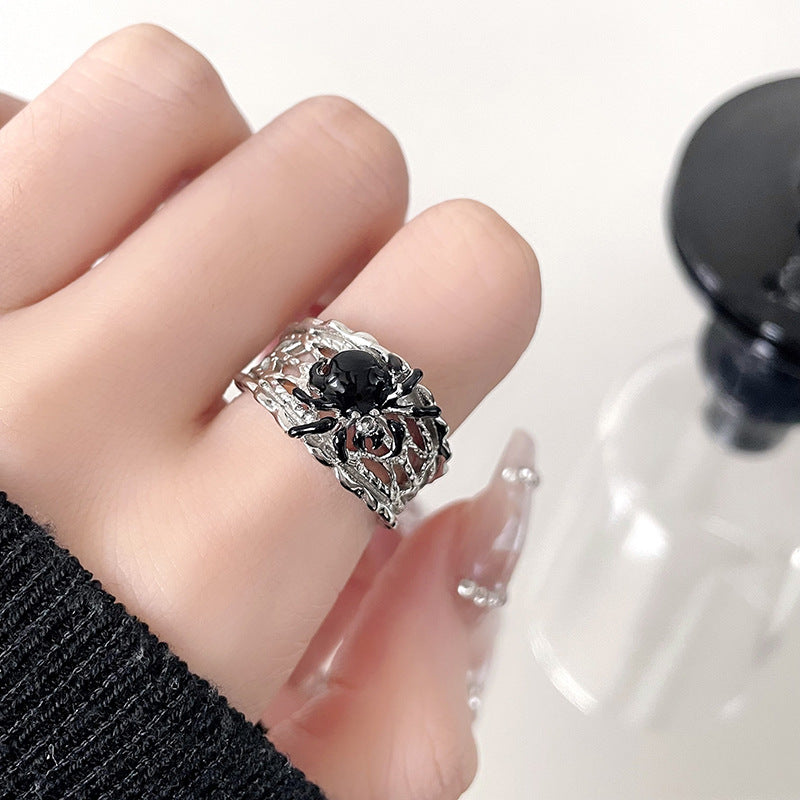 Women's Dark Style Spider Open Design Personality Rings