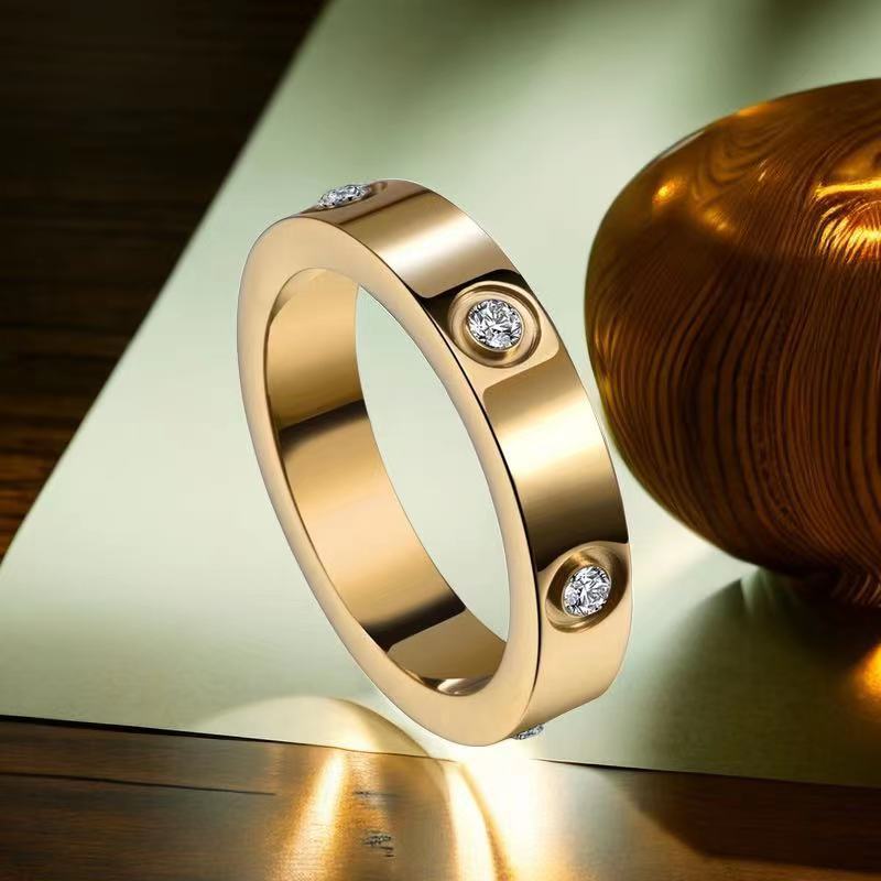 Steel Female Niche High Sense Korean Style Simple Ring