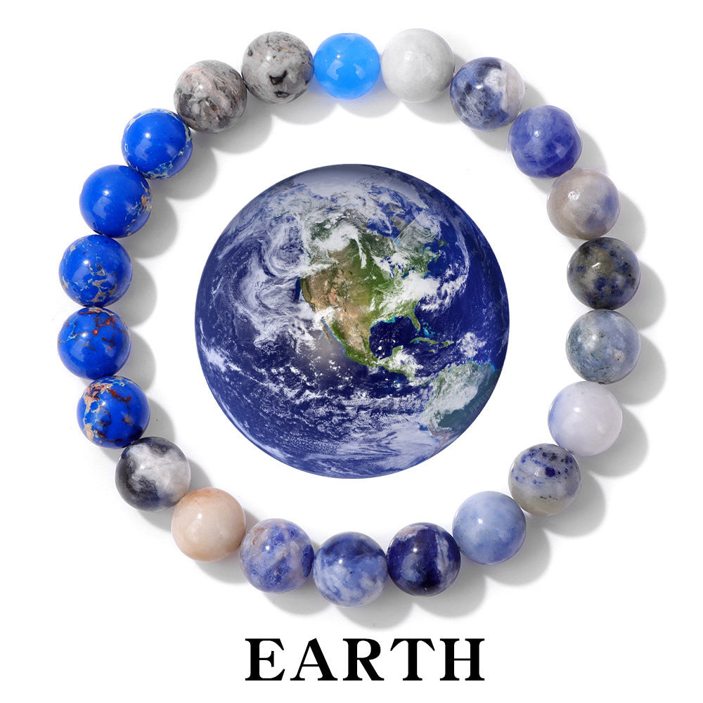 Women's & Men's Planets Of The Solar System Natural Stone Bracelets