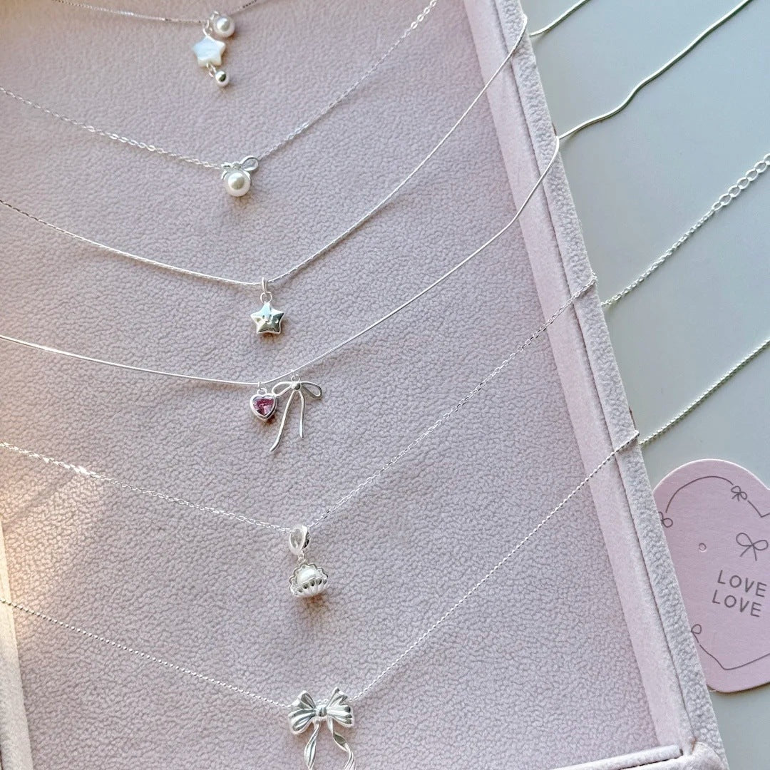 Women's Sier Light Luxury High-grade Design Clavicle Necklaces