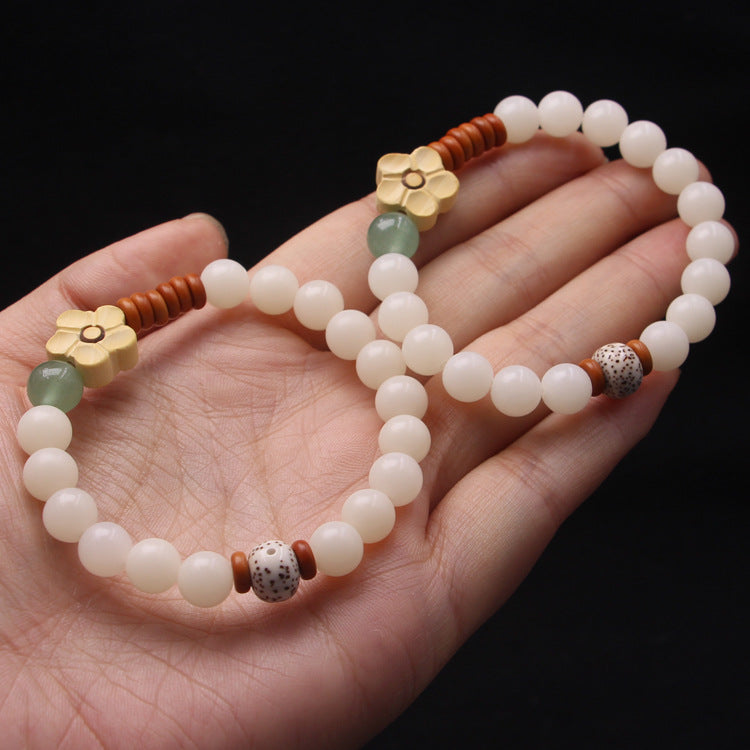 Bodhi Root Beads Double Single Boxwood Bracelet