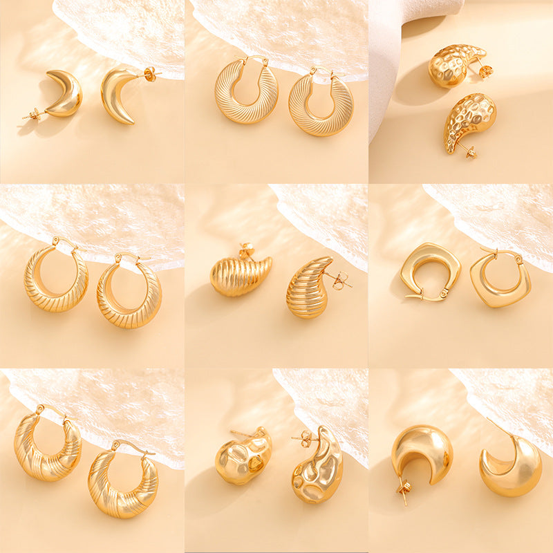 Women's Shaped Tube Style Light Luxury Fashion Simple Luxurious Earrings
