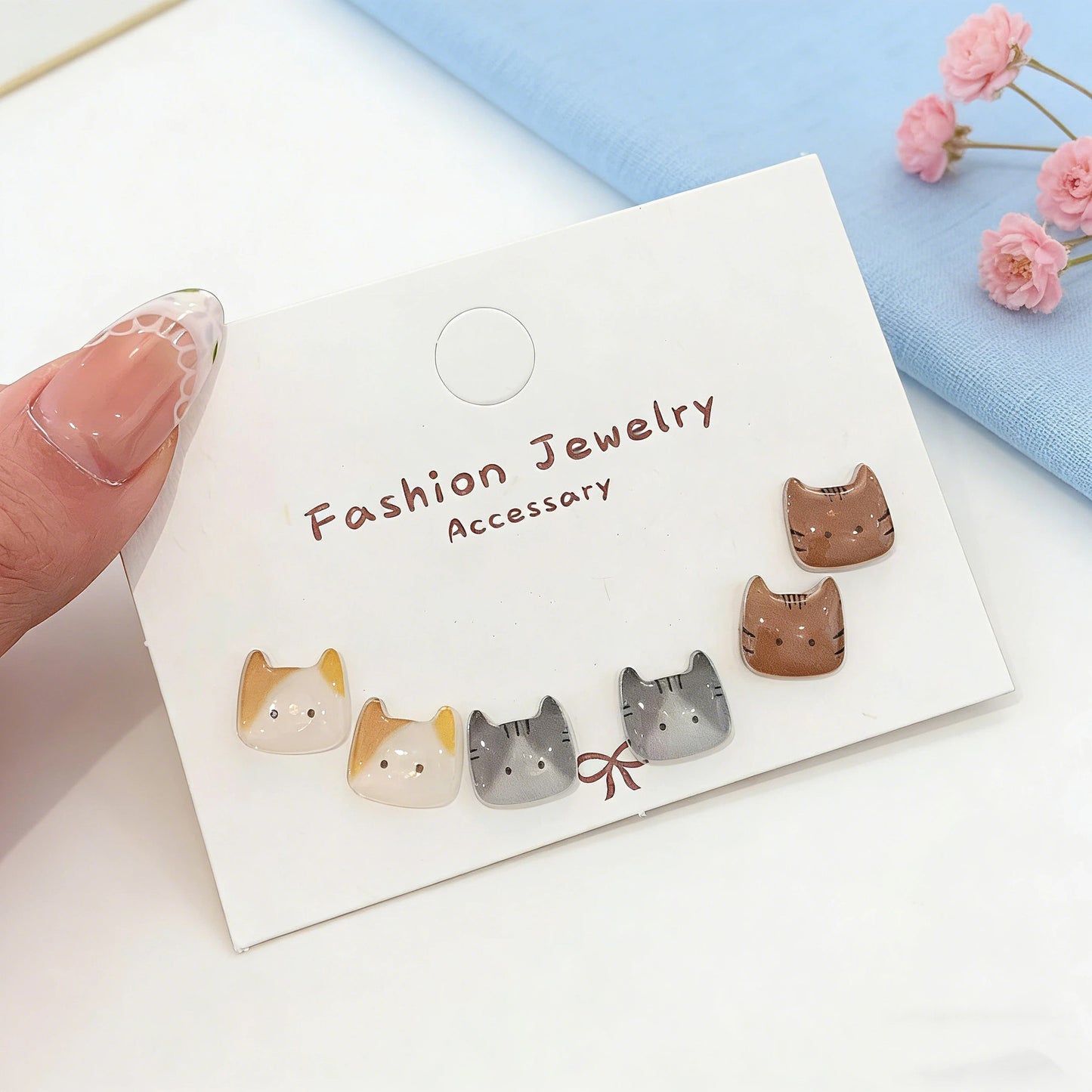 Loves Cats Female Niche High Sense Cute Earrings