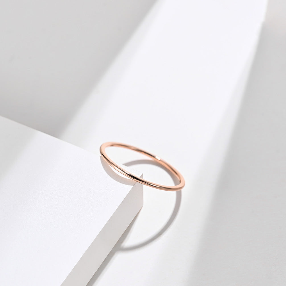 Women's Style Three-color Titanium Steel Tail Daily Wear Rings