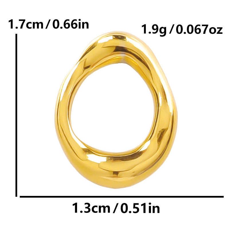 Stainless Steel Fashion Geometric Ellipse Parts Necklace