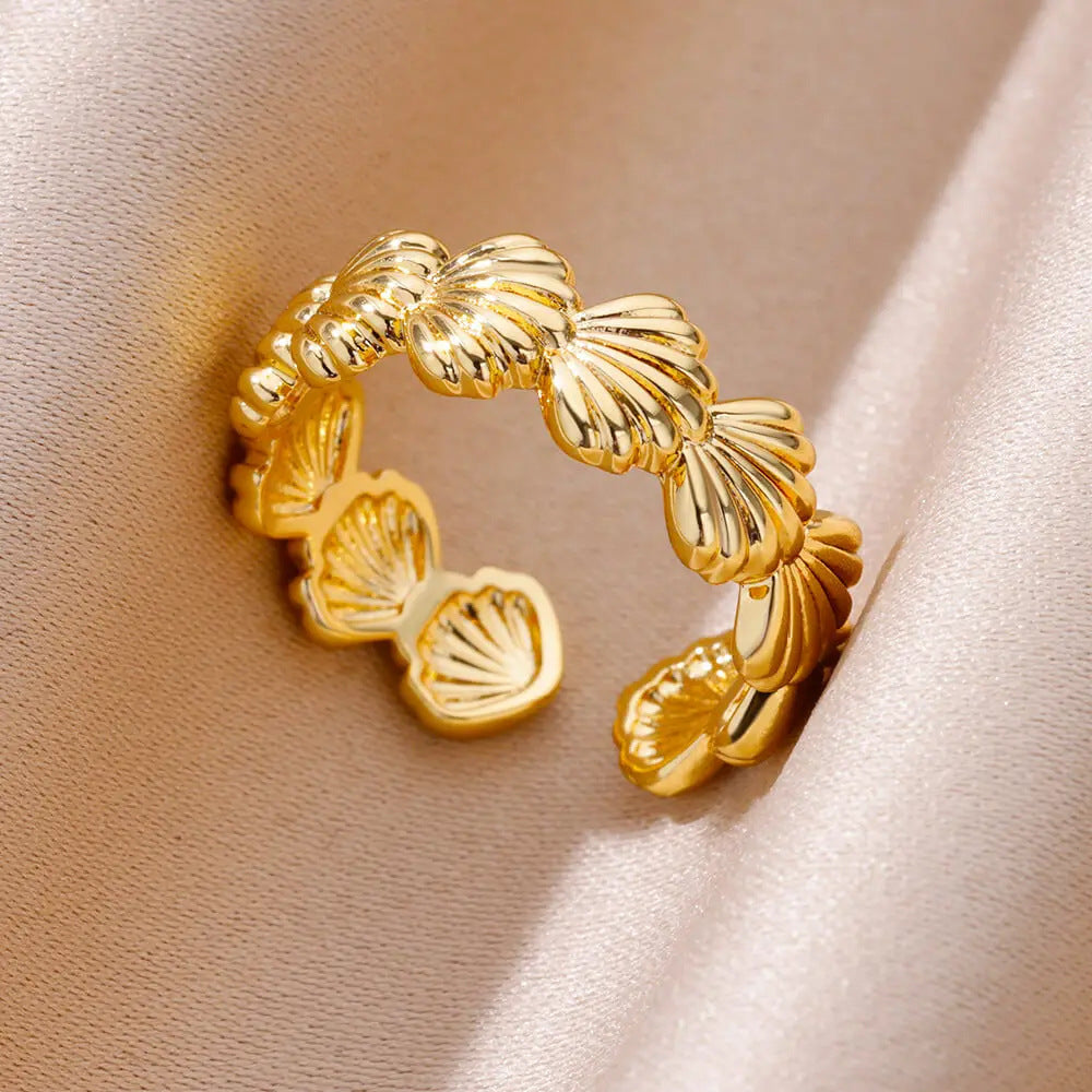 Women's Ocean Beach Series Shell Starfish For Ring