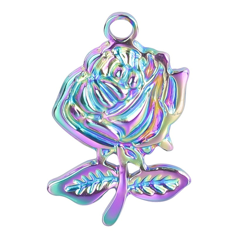 Stainless Steel Accessories Golden Rose Titanium Pendants