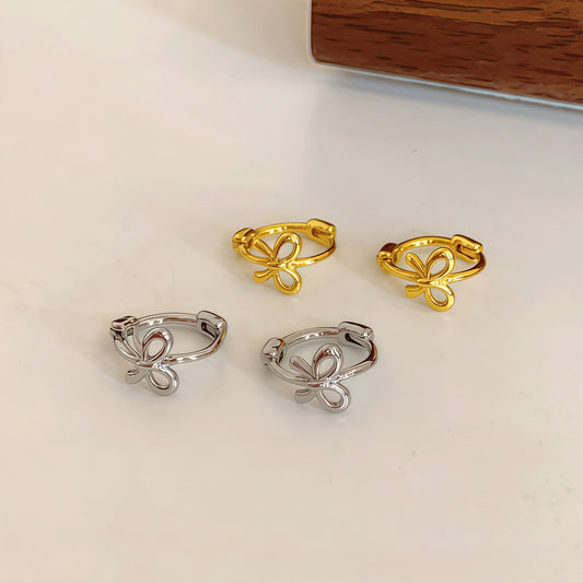 Women's Minimalist Bowknot Clip Exquisite Small Fashion Commuter Hollow Wearable Ear Buckle
