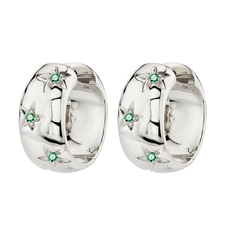 Cold Style Advanced Sensitive Surface Clip Micro Inlaid Ear Buckle