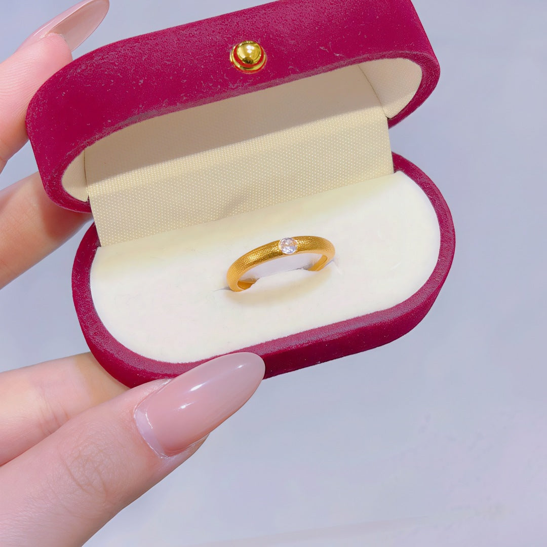 Women's Alluvial Gold Retro Affordable Luxury Design Brass Plated Fashion Ring