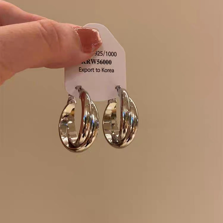 Women's Retro Affordable Luxury High-grade Ear Atmosphere Round Niche Earrings