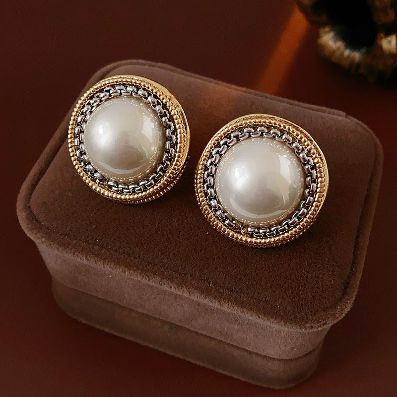 Women's Sier Needle Zircon Spiral Texture Retro Pendants