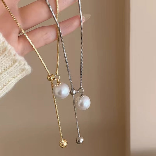 Titanium Steel Affordable Luxury Fashion Simple Pearl High Necklaces