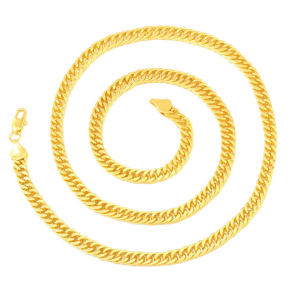 Trendy Casual Elegant Gold Gold-plated Squashed Necklace