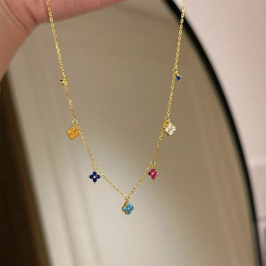 Jardin Monet Rainbow Light Luxury Minority High Sense Sweet Necklace