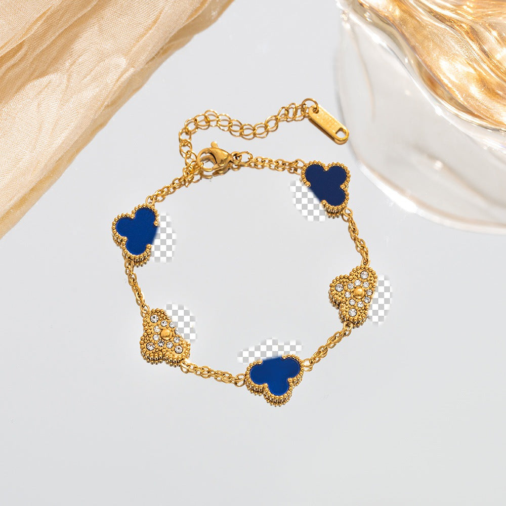 Diamond Clover Light Luxury High-grade Female Niche Simple Bracelet