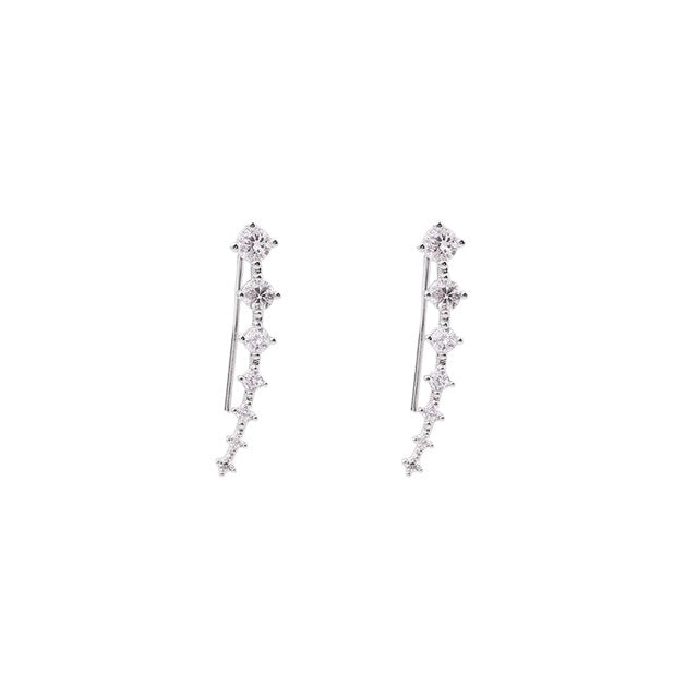 Of Dual Purpose Zircon Ear Clip One Word Hook Creative Earrings