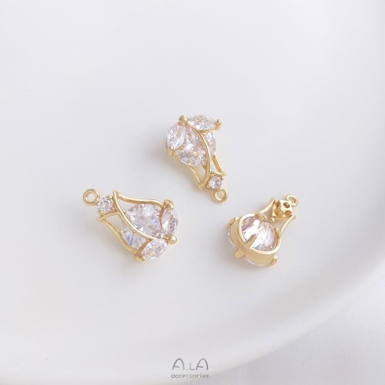 Micro Inlaid Zircon Gold-plated Color Retention Pendants