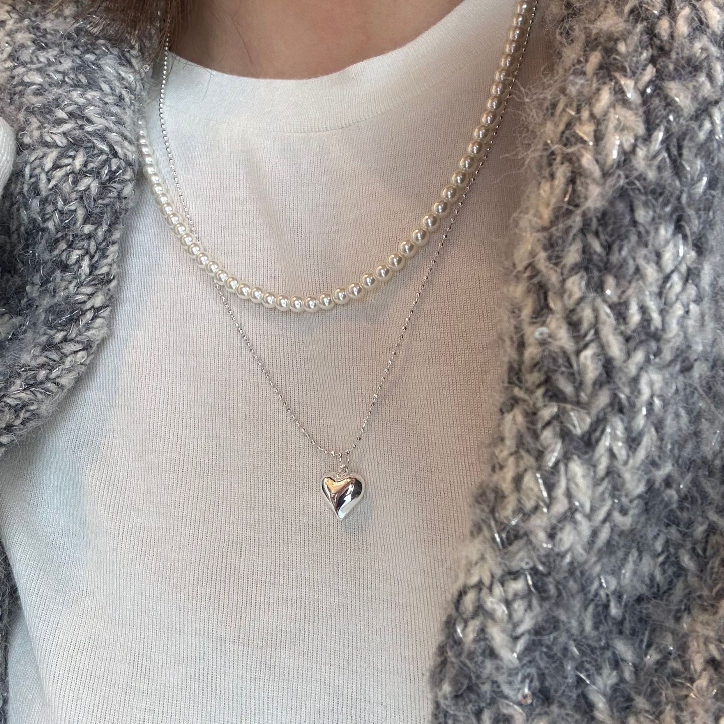 Women's Water Drop Beanie Bow For Sweet Twin Necklace