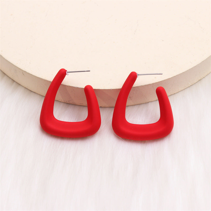 Women's U-shaped Personalized Acrylic Ear Simple Design Earrings