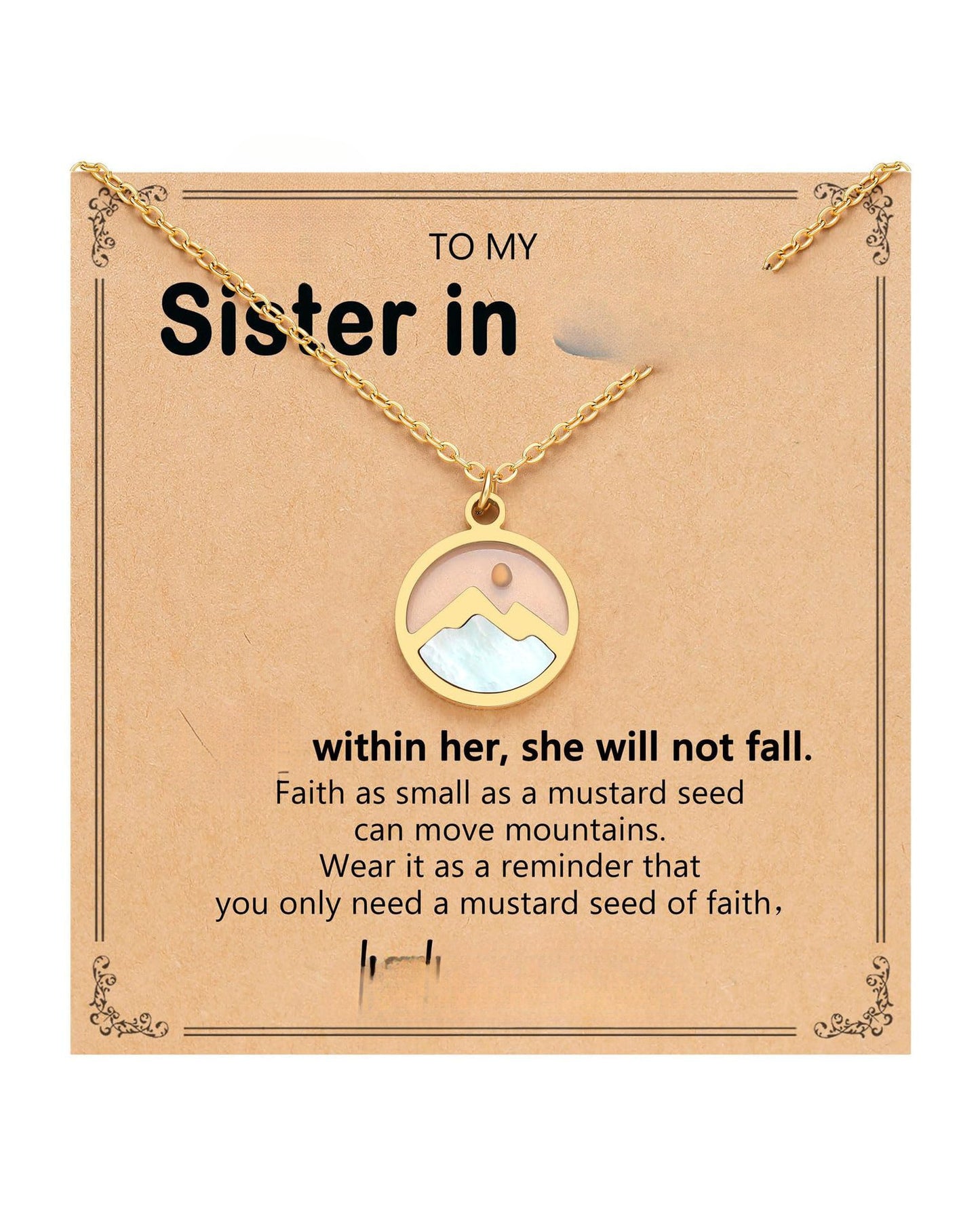 Women's & Men's Fashion Cabbage Seed Oval Stainless Steel Necklace