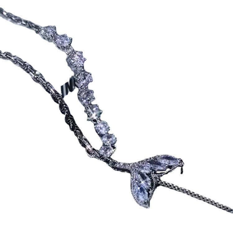 Women's Zircon Fishtail For Cold Style Niche Design Necklaces