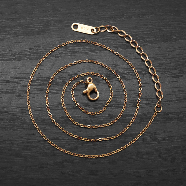 O-shaped Hammer Cross Chain Single Couple Necklaces