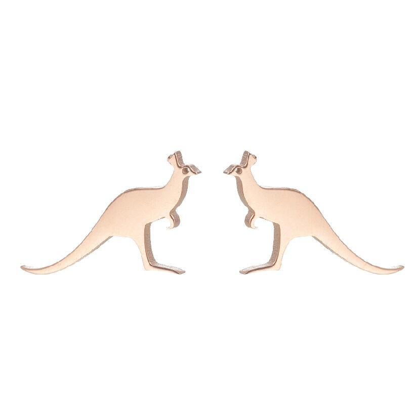 Niche Asymmetric Dog Eating Moon Christmas Deer Snowflake Ear Earrings