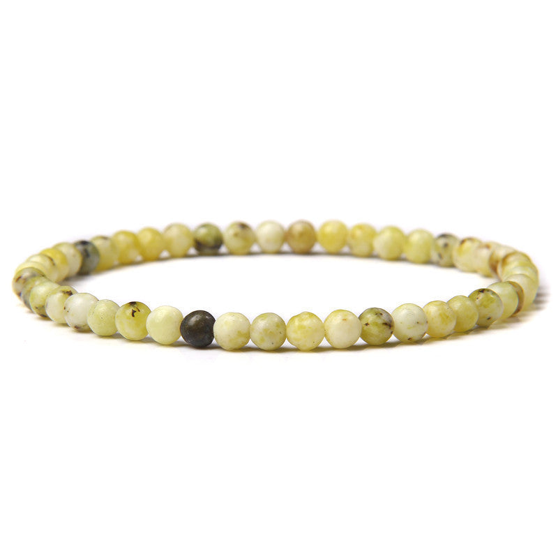 Crystal Agate Round Beads Aquamarine Tourmaline Yellow Tower Energy Beaded Bracelets