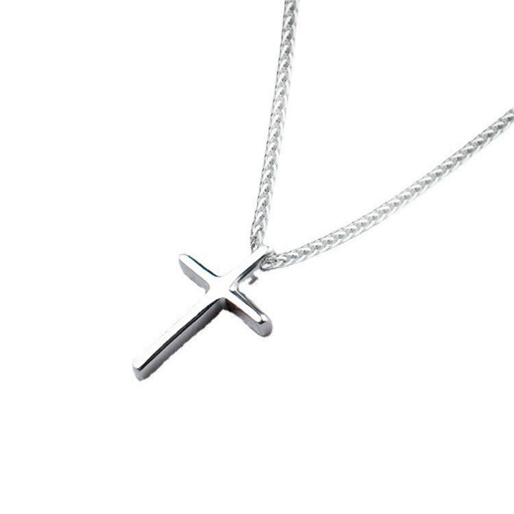 Men's Cross Fashionable Sier-plated Design Sense Niche Personal Pendants