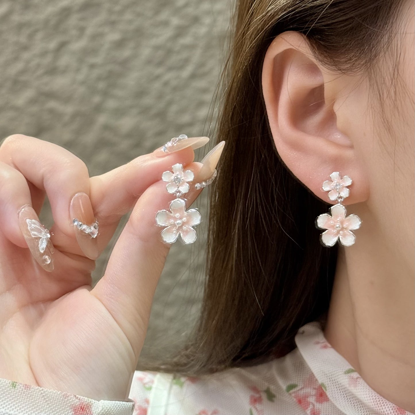 Fairy Sweet Elegant Flower Niche Design Girly Style Earrings