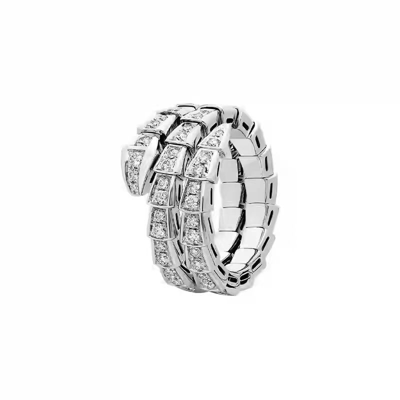 Women's & Men's High Version Spirit Snake Couple Thick Rose Plated Rings