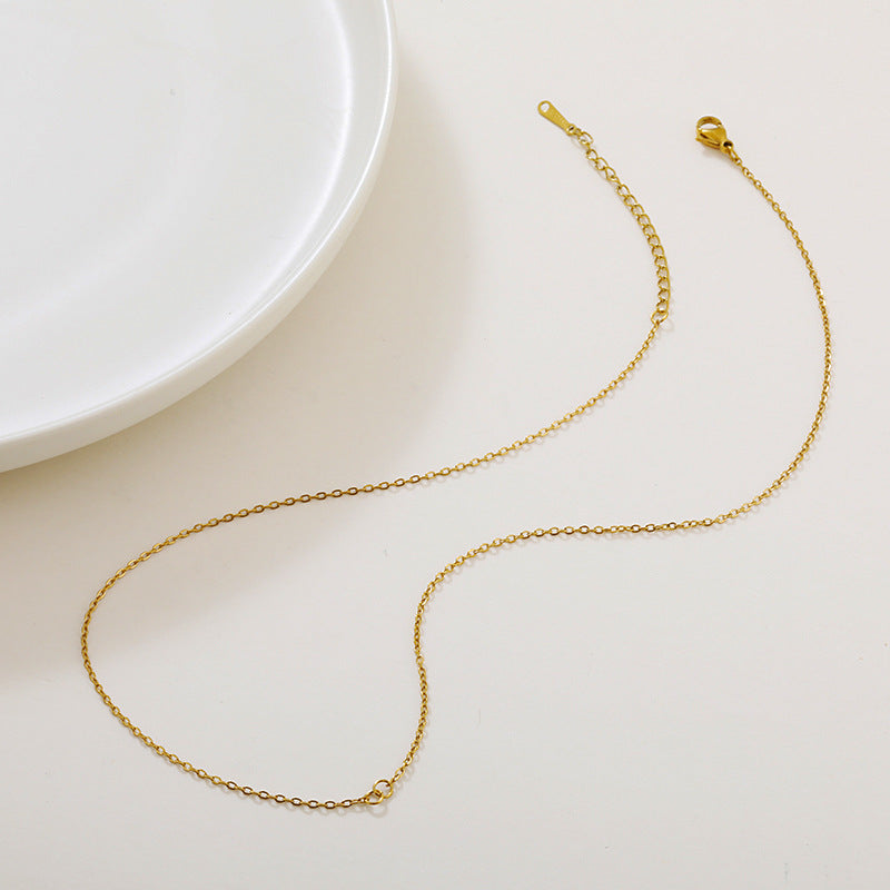Single Chain Box Melon Seeds Side Hammer Round Snake Bone Necklaces