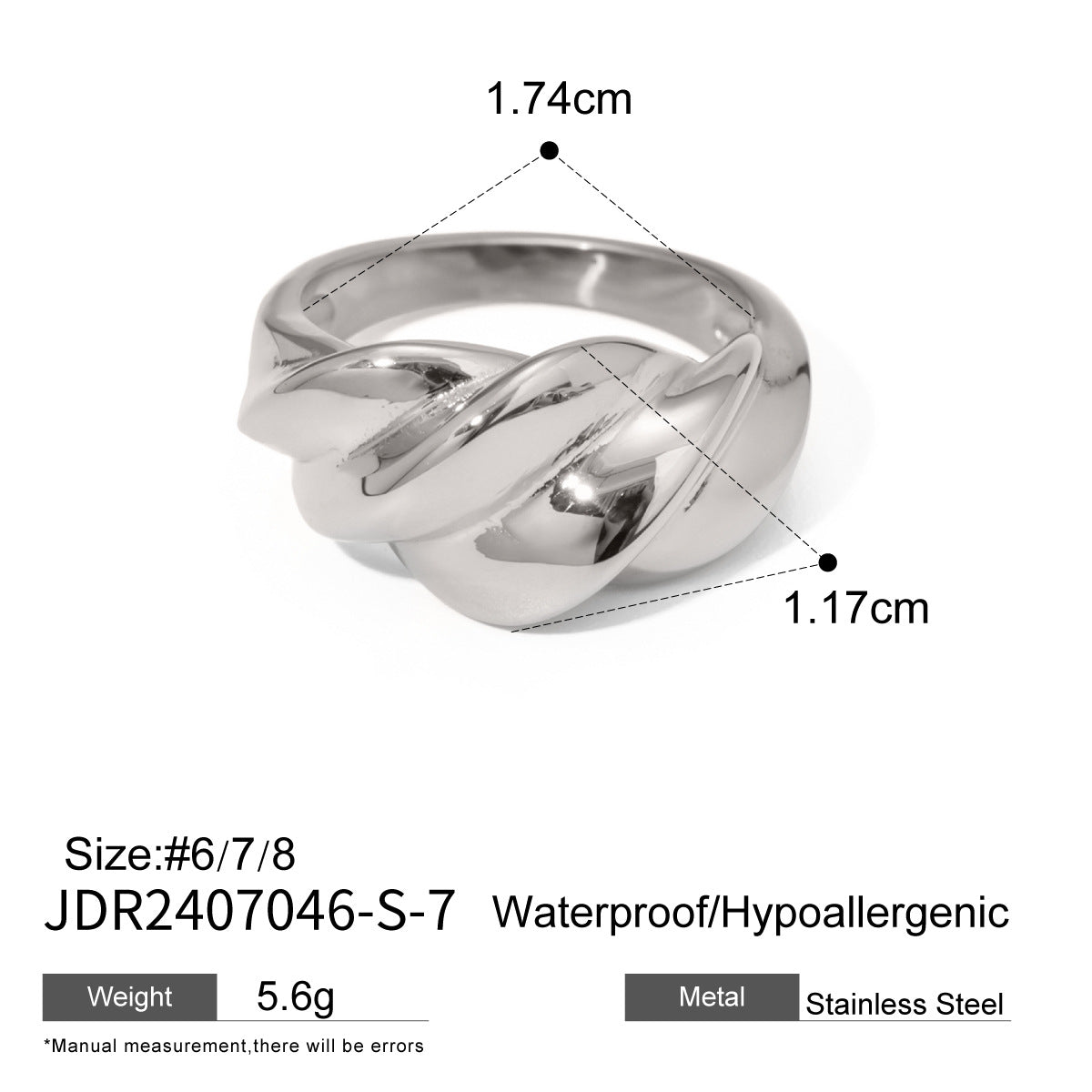 Diamond Opening High Sense Niche Titanium Rings