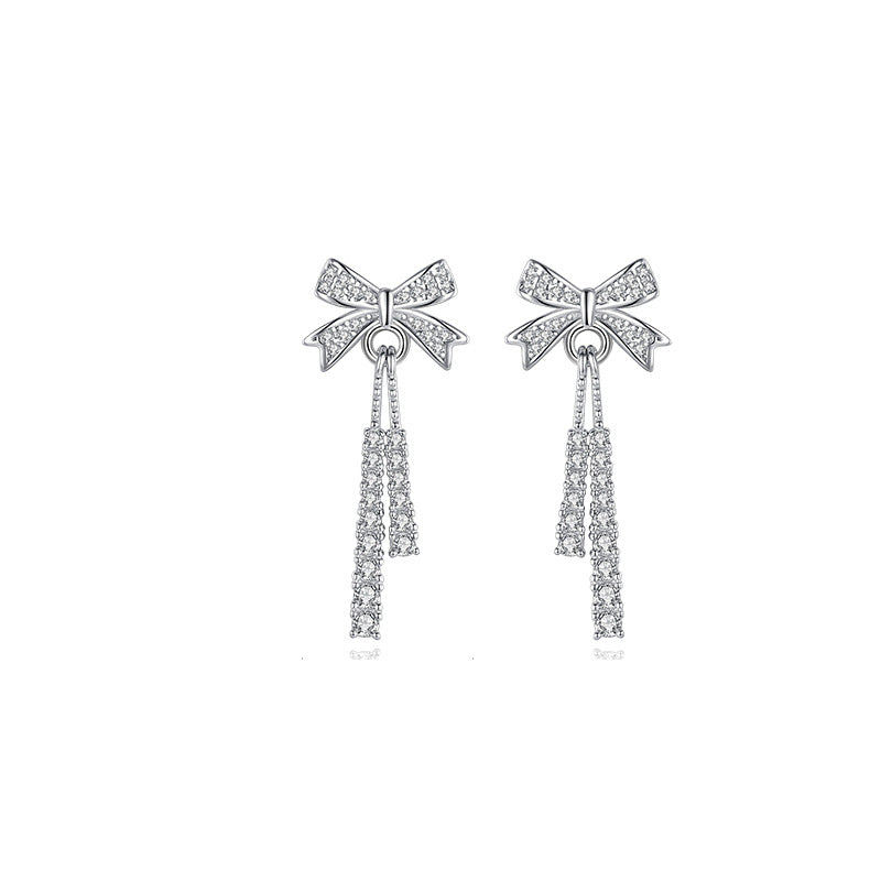Women's Sier Bow Trendy High-grade Cold Style Rings