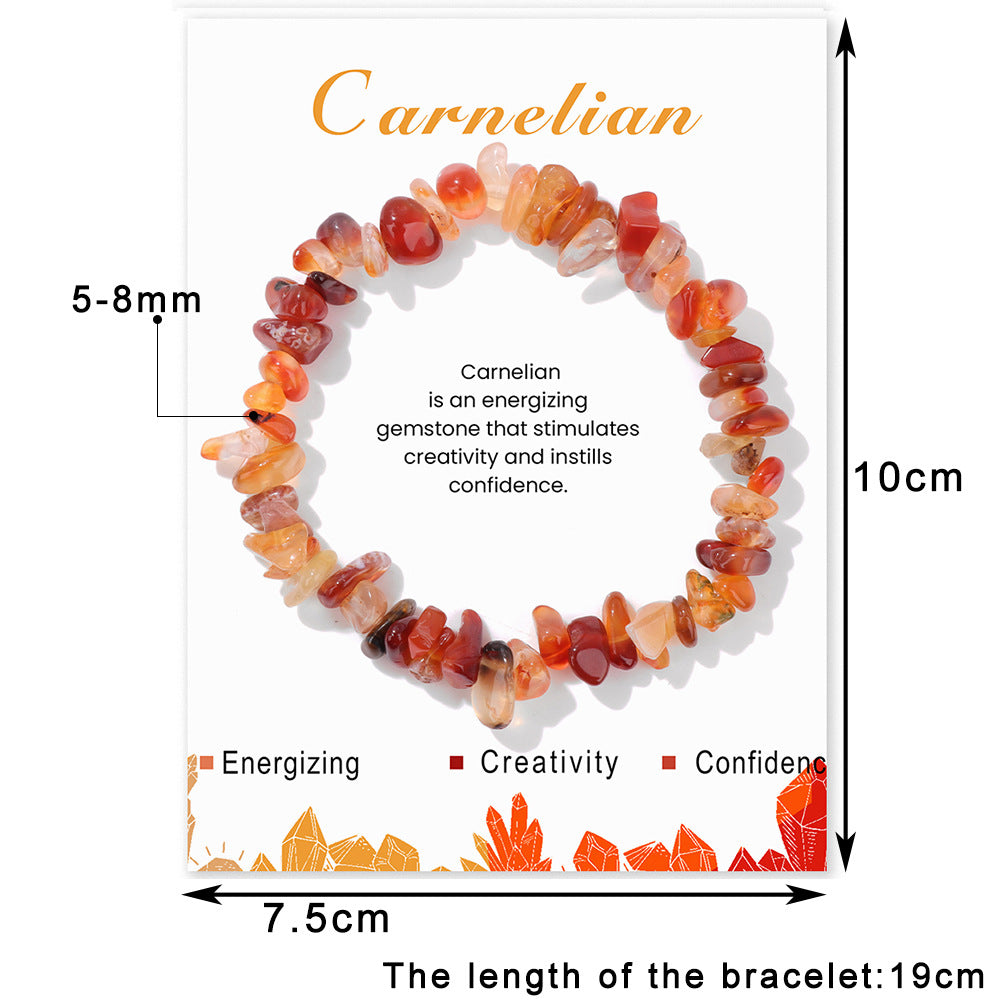 Women's Natural Stone Chain Simple Cute Color Bracelets