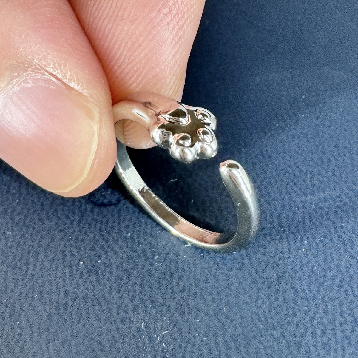 Alloy Geometric Cat Open Adjustable Animal Ring