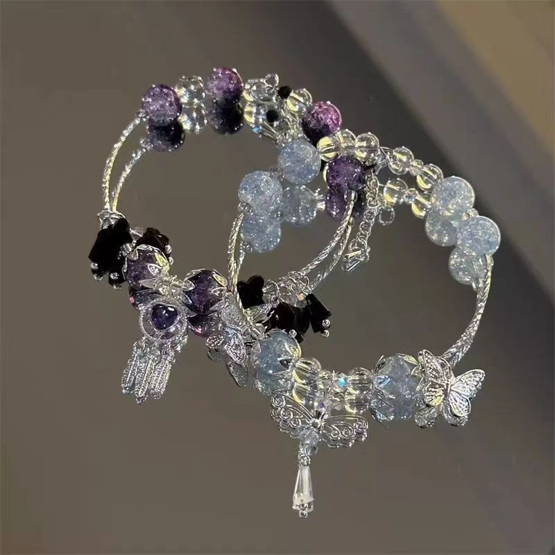 So There Was Little Bear Gradient Explosion Flower Bracelets