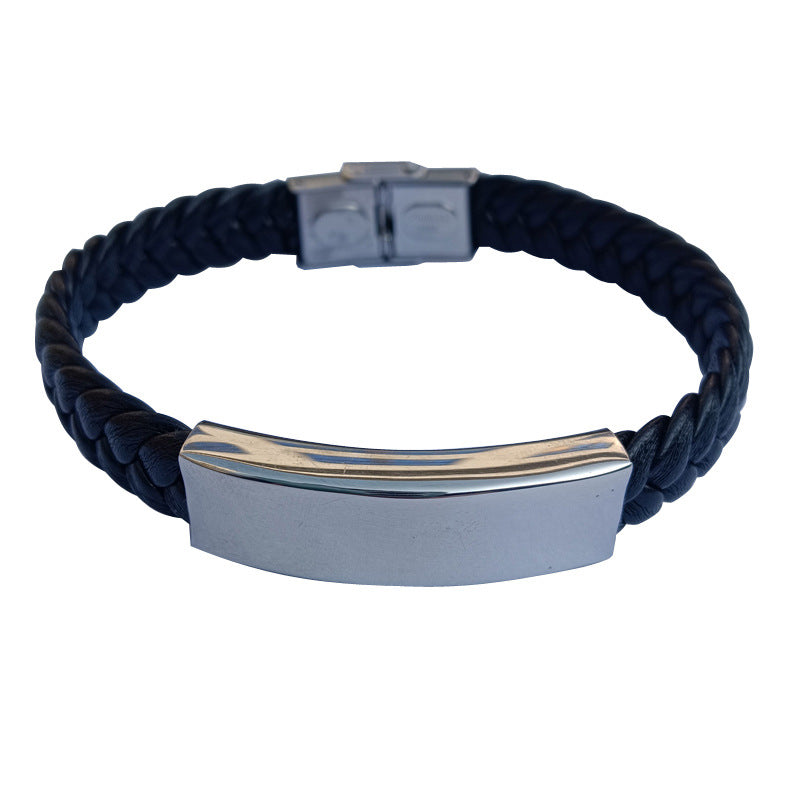 Steel Woven Fashionable Simple High Quality Engraved With Bracelet