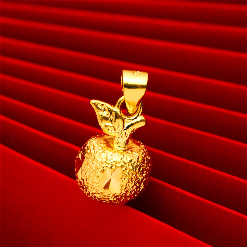 Female Brass Gold-plated Love Apple Lucky Pendants